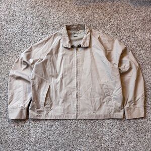 Jerzees Men's V-Neck Sweater Blue Beige Large Made In USA 90s VTG Retro